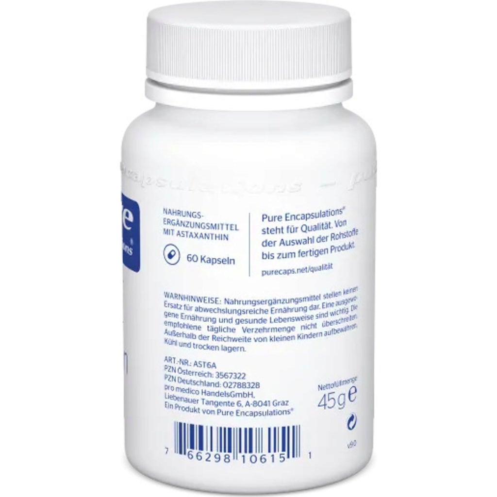 Astaxantina 60 Capsule Pure Encapsulations VitalAbo Shop Online Italia