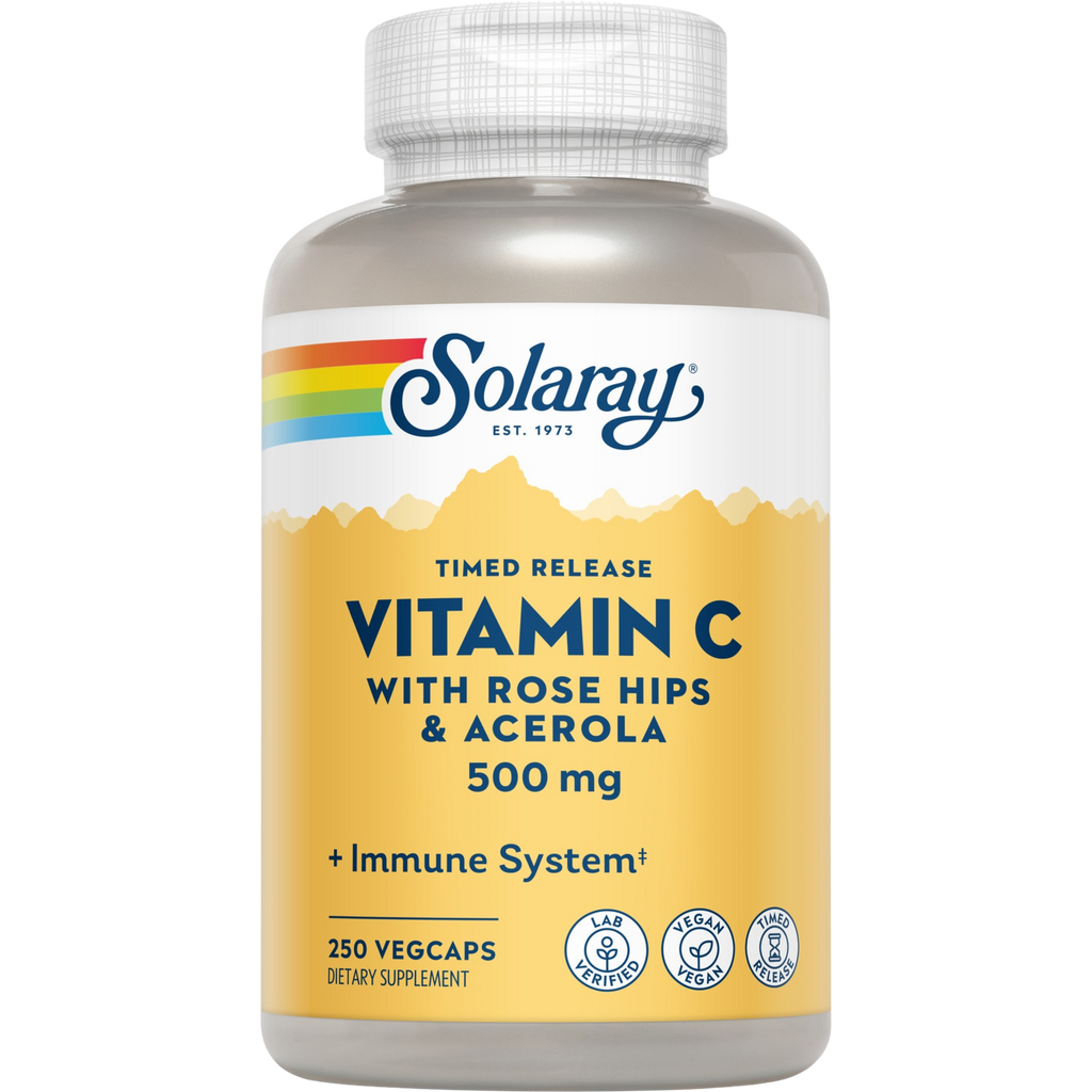 Timed Release Vitamin C Capsules Veg Capsules Solaray