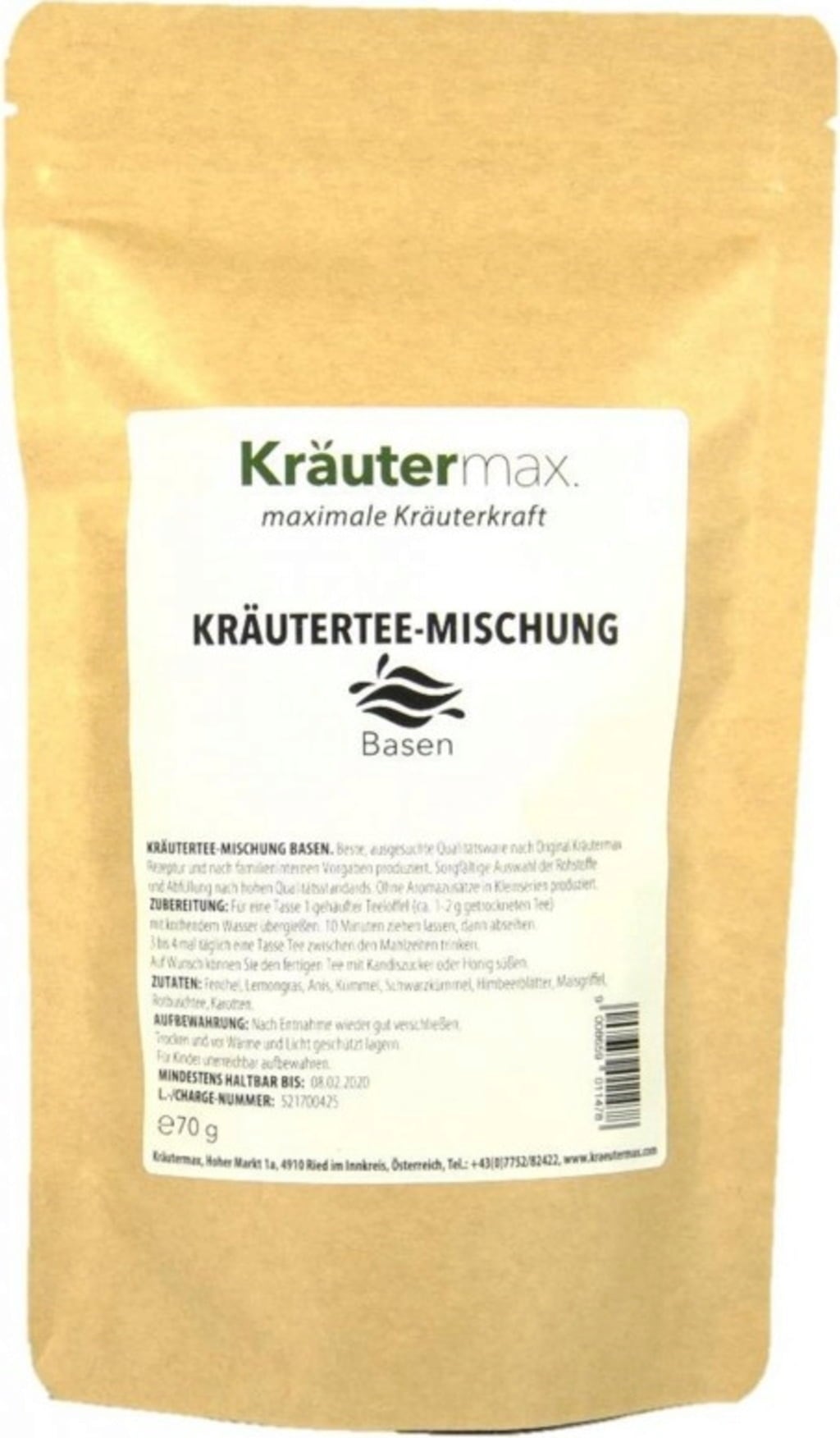 Infusion aux Herbes Alcaline 70 g Kräuter Max Boutique en ligne