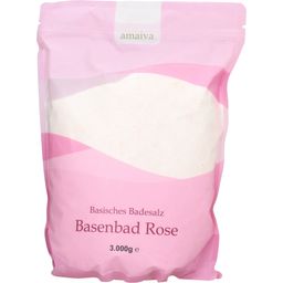 Amaiva Alkaliskt Badsalt - Basbad Rose - 3.000 g