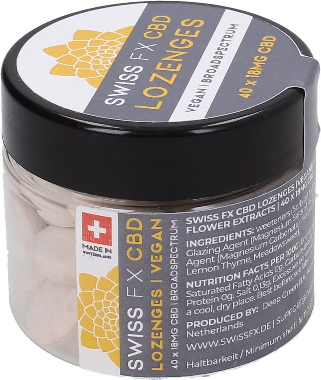Swiss FX Pastilhas CBD 18 mg