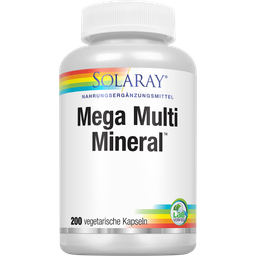 Solaray Mega Multi Mineral - 200 veg. capsules