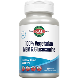 KAL 100% Vegetarian MSM & Glucosamine - 60 tablettia