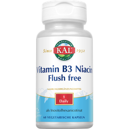 KAL Niacin 500 mg - Flush Free - 60 veg. capsules