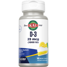 KAL Vitamine D3 1000 UI - ActivMelt - 100 comprimés à sucer