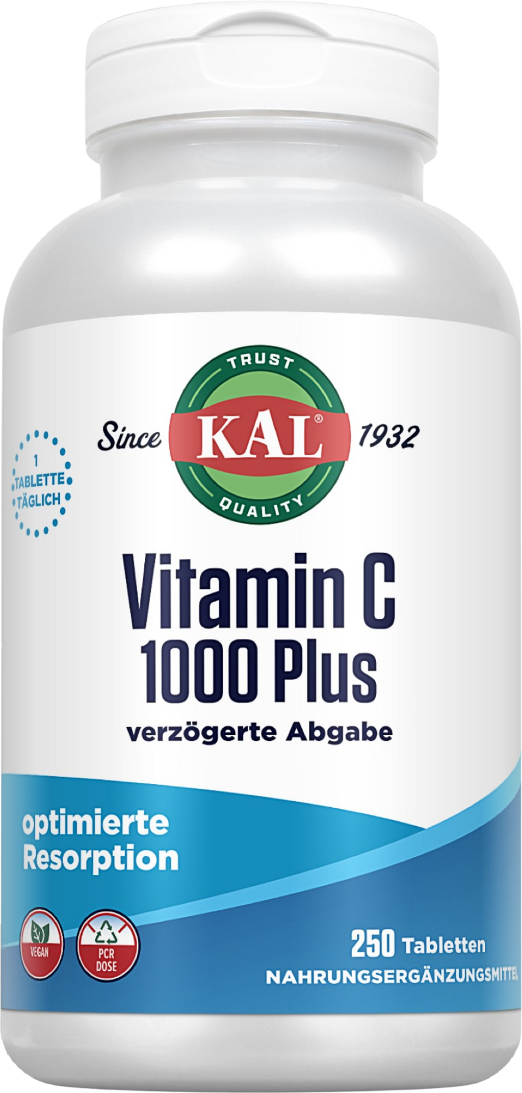 KAL Vitamin C 1000 Plus S/R - 250 Tabletten