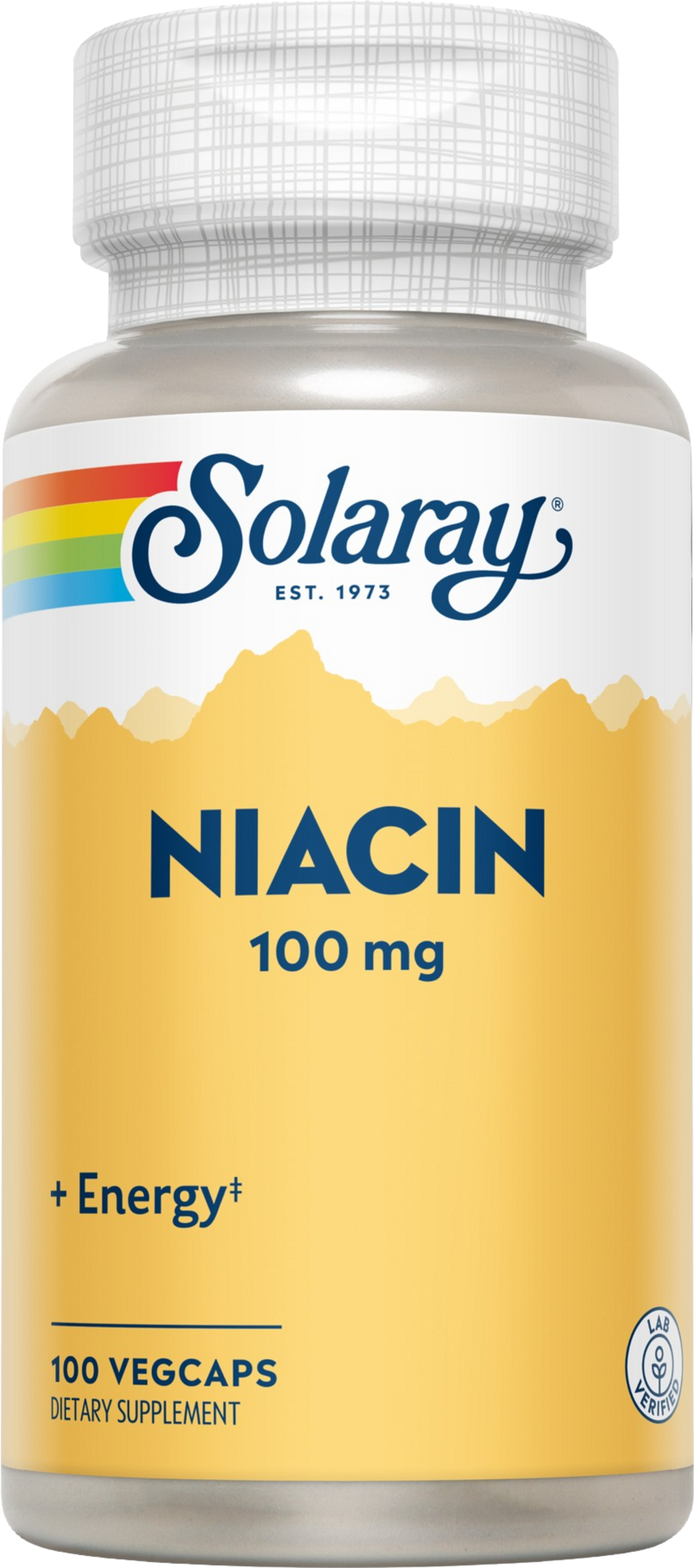Solaray Cápsulas de Niacina - 100 Cápsulas vegetais