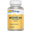 Solaray Betaine HCL 650 mg - 100 veg. capsules