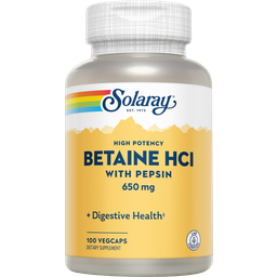 Solaray Betaine HCL 650 mg - 100 veg. capsules