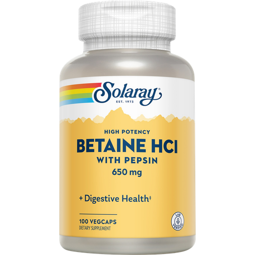 Solaray Betaine HCL 650 mg - 100 Kapseln