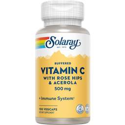 Vitamin C 500 mg with Rosehip & Acerola, Buffered - 100 capsules