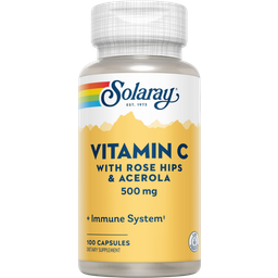 Solaray Vitamin C 500 mg with Rosehip & Acerola - 100 capsules