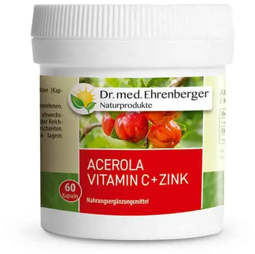 Acerola Vitamina C + Zinco, 60 Cápsulas