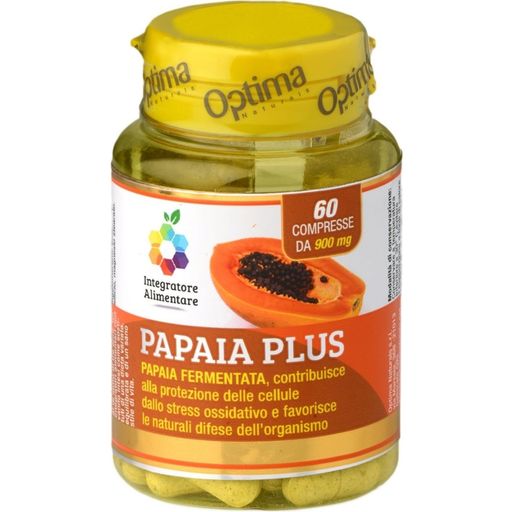 Optima Naturals Papaija Plus-tabletit - 60 tablettia