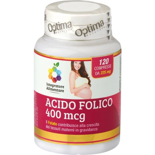 Optima Naturals Ácido Fólico Comprimidos - 120 comprimidos