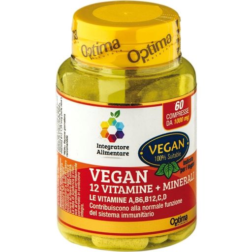 Optima Naturals 12 vegán vitamin és ásványi anyag - 60 Tabletta