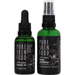 Pure Skin Food Organic Skincare Set For Radiant Skin - 1 setti