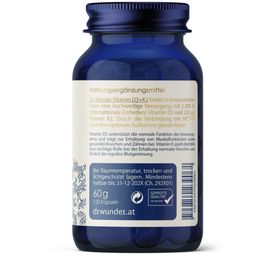 Dr. Wunder Vitamin D3 + K2 5000 IU