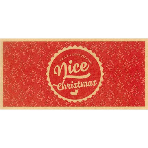 Darčeková poukážka Nice Christmas na ekologicky nezávadnom recyklovanom papieri - Darčeková vianočná poukážka na vytlačenie „Nice Christmas
