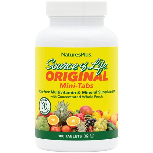 Source of Life - Mini-Tabs Iron-Free Multivitamin & Mineral Supplement - 180 Tabletten