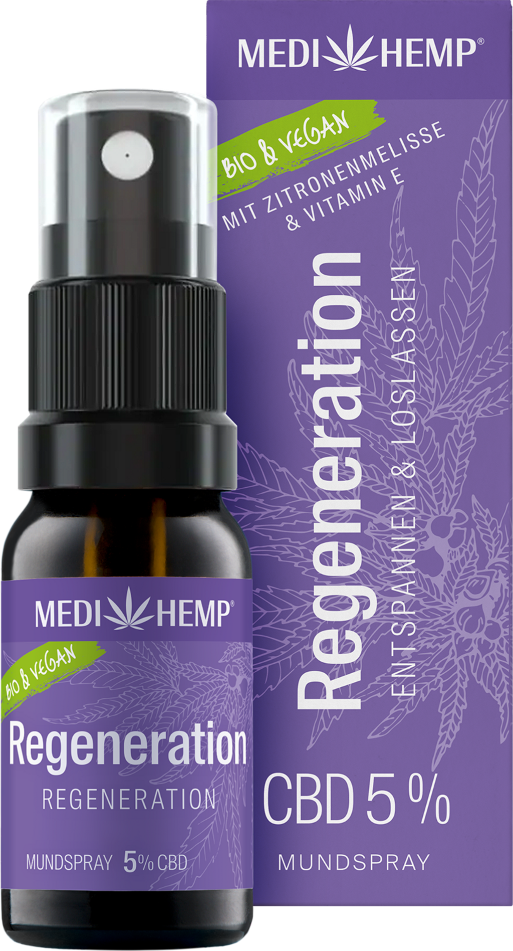 MEDIHEMP Regeneratie Biologische Mondspray CBD 5%