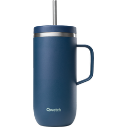 Qwetch Insulated Cold Cup with Handle, 600 ml - Matt Midnight Blue