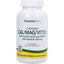 Nature's Plus Chewable Cal/Mag/Vit. D3 with Vitamin K2 - Chocolade