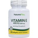 Nature's Plus Vitamín E 400 IU - zmiešané tokoferoly - 60 gélových kapsúl