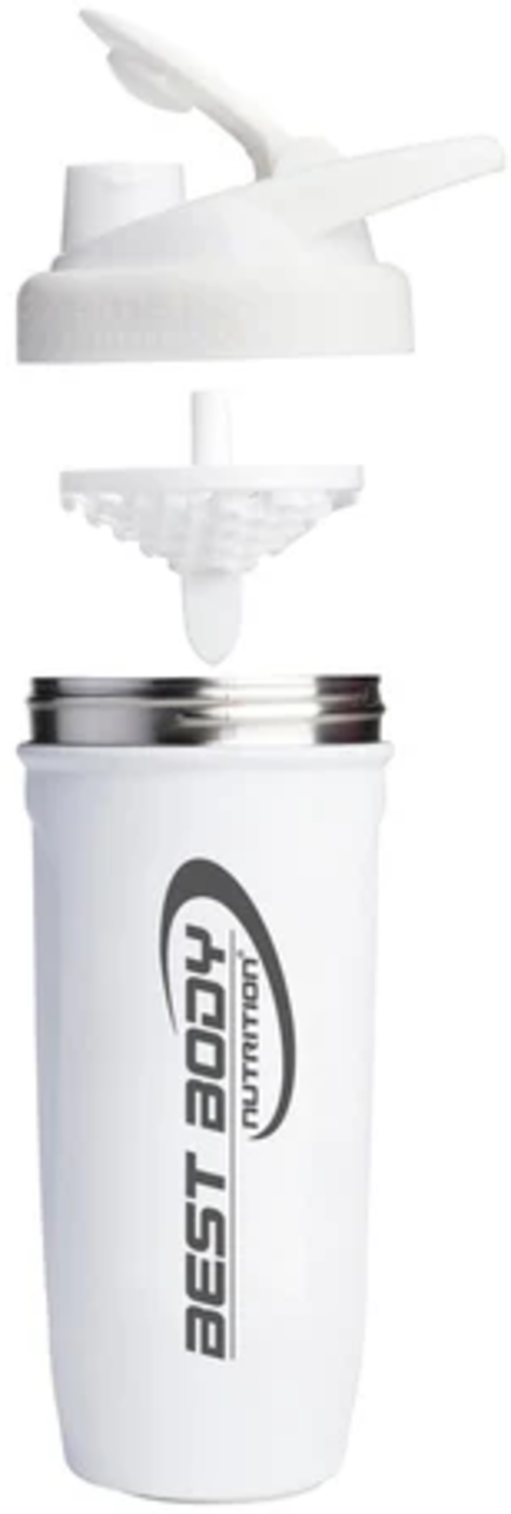 Best Body Nutrition Shaker z nehrdzavejúcej ocele - Matt White