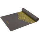 GAIAM SOLUR Yogamatta Premium - Ljusgrå med citrongult mönster