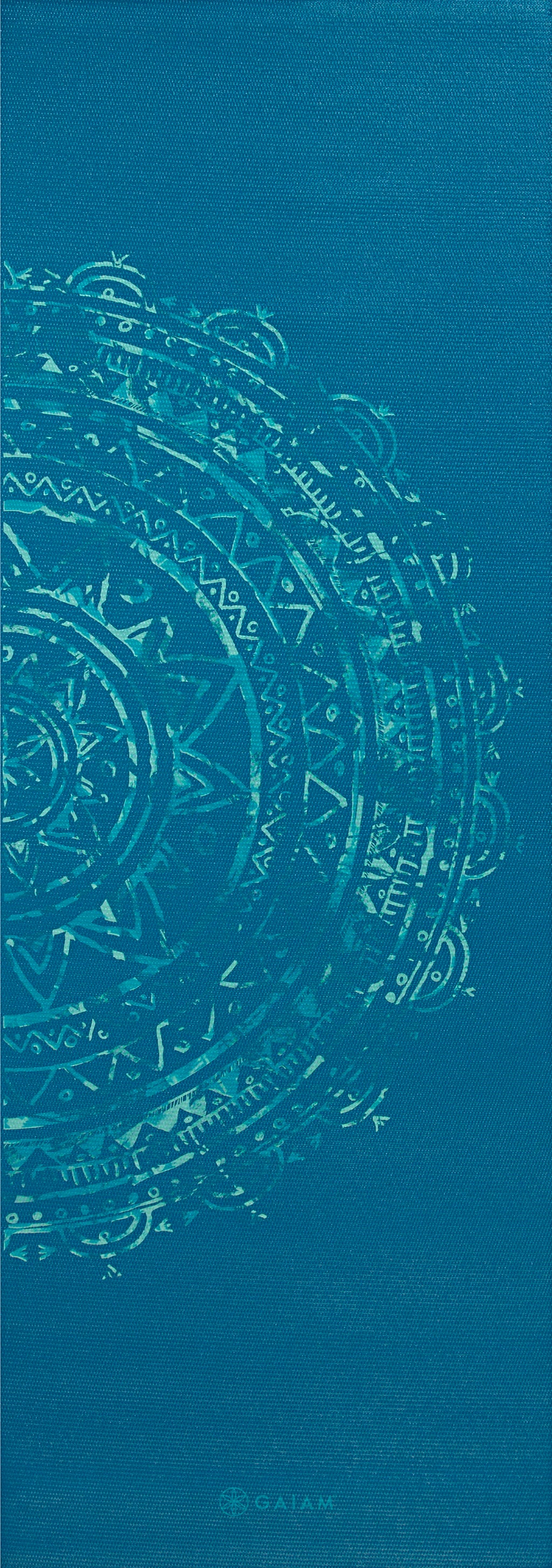 GAIAM Tapete De Yoga Classic JADE MANDALA - Azul com mandala jade
