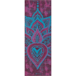 GAIAM Yogamatte Premium BE FREE - Schwarz/Rosa mit Sonne & Mond/Lotus & Om