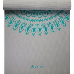 GAIAM Yoga Mat Premium MARRAKESCH XL - gris avec motif turquoise