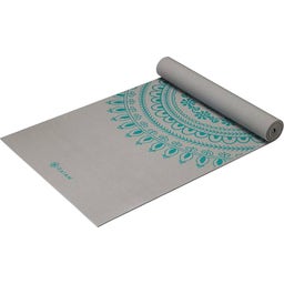 GAIAM Yoga Mat Premium MARRAKESCH XL - gris avec motif turquoise