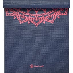 GAIAM Yogamatte Classic ROSA MARRAKESCH - Graublau mit Rosa Marrakesch Muster