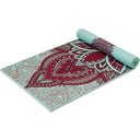 GAIAM Esterilla de Yoga Premium ZARA-ROGUE - Turquesa con estampado rojo
