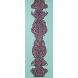GAIAM Esterilla de Yoga Premium ZARA-ROGUE - Turquesa con estampado rojo