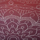 GAIAM METALLIC SUN Yogamatta Premium - Nyanser av rött med vita mandalas