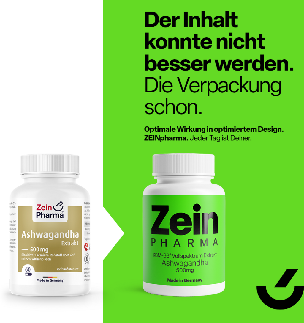 ZeinPharma Ashwagandha Extrakt 500 mg - 60 Kapslar