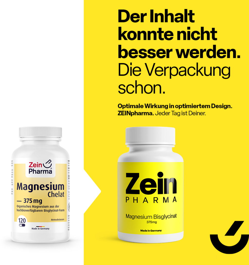 ZeinPharma Magnesiumbisglycinat 375 mg - 120 Kapslar