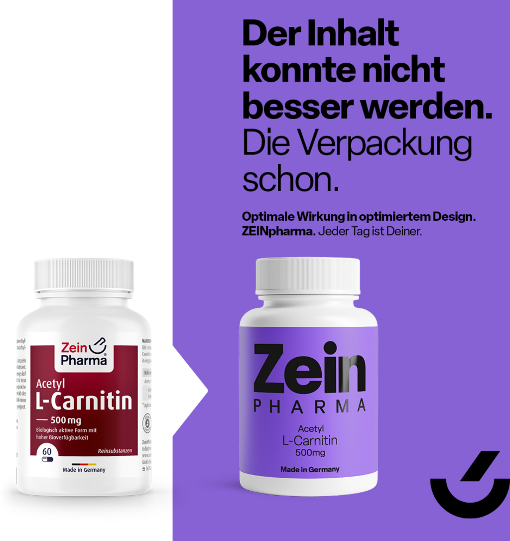 ZeinPharma Acetyl-L-Carnitine 500 mg - 60 gélules