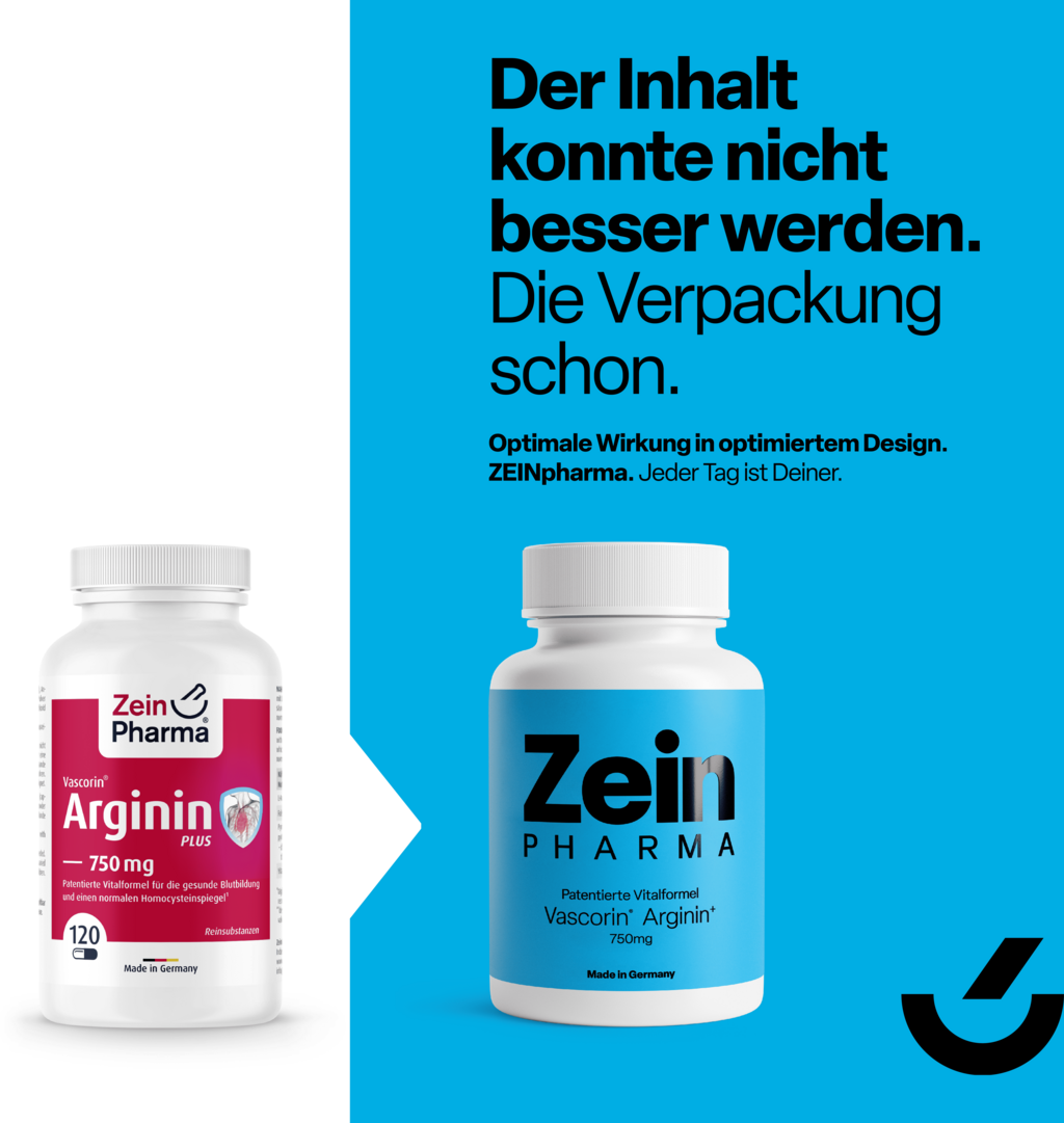 ZeinPharma Vascorin® Arginin+ 750 mg - 120 veg. Kapseln