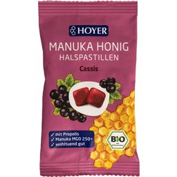 HOYER Bio Manuka Honig Halspastillen Cassis - 30 g