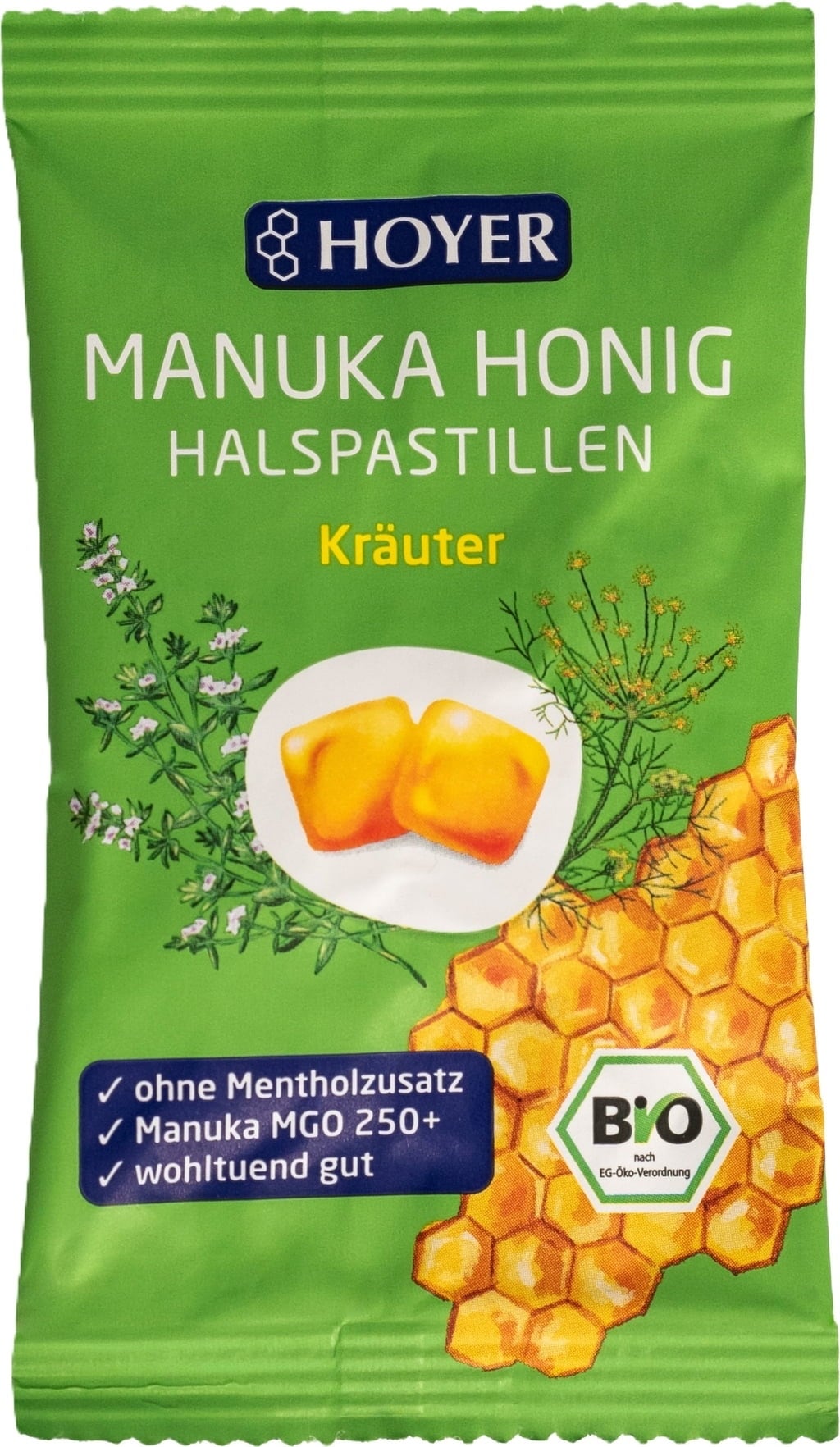 Pastilhas para a Garganta de Mel de Manuka Bio - Ervas
