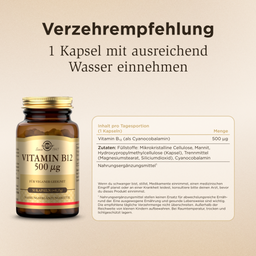 Solgar® Vitamin B12 500 µg - 50 Kapseln