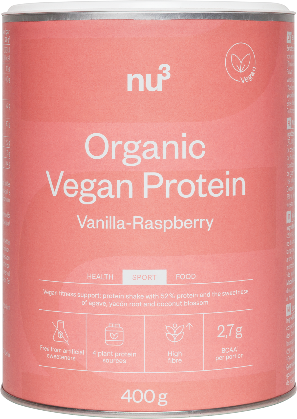 nu3 Bio Vegan Protein - Vanilla Raspberry