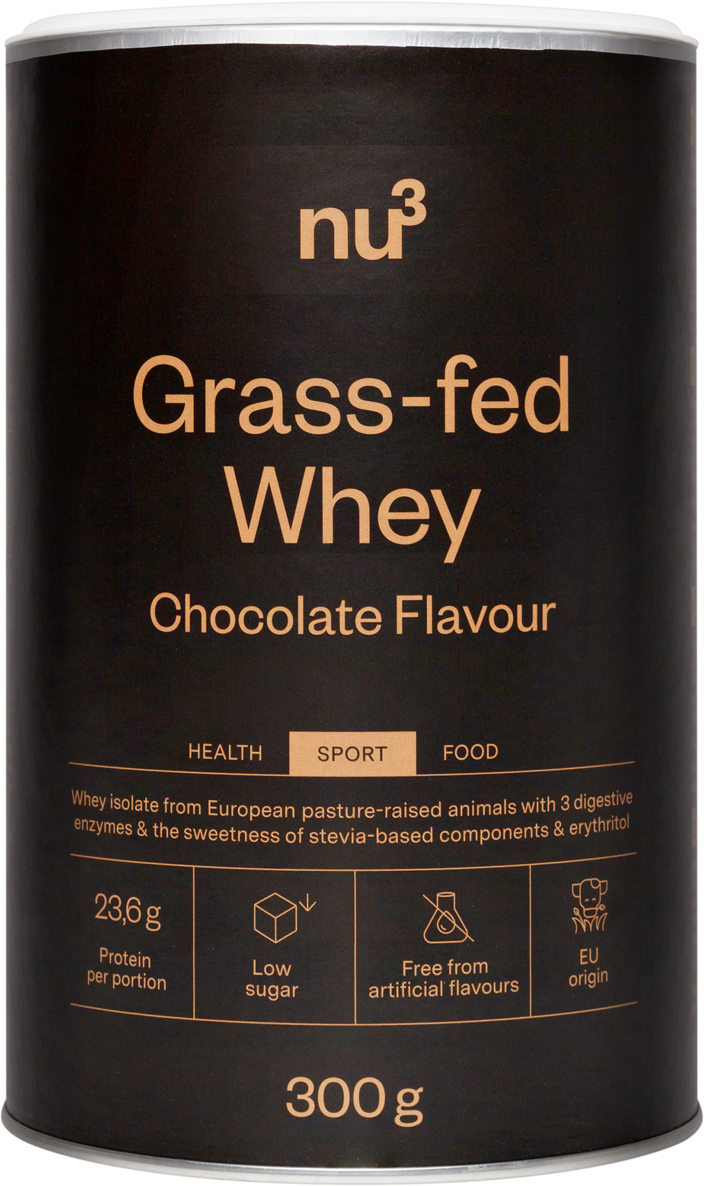 Grass Fed Whey Powder, Chocolate (300 g)
