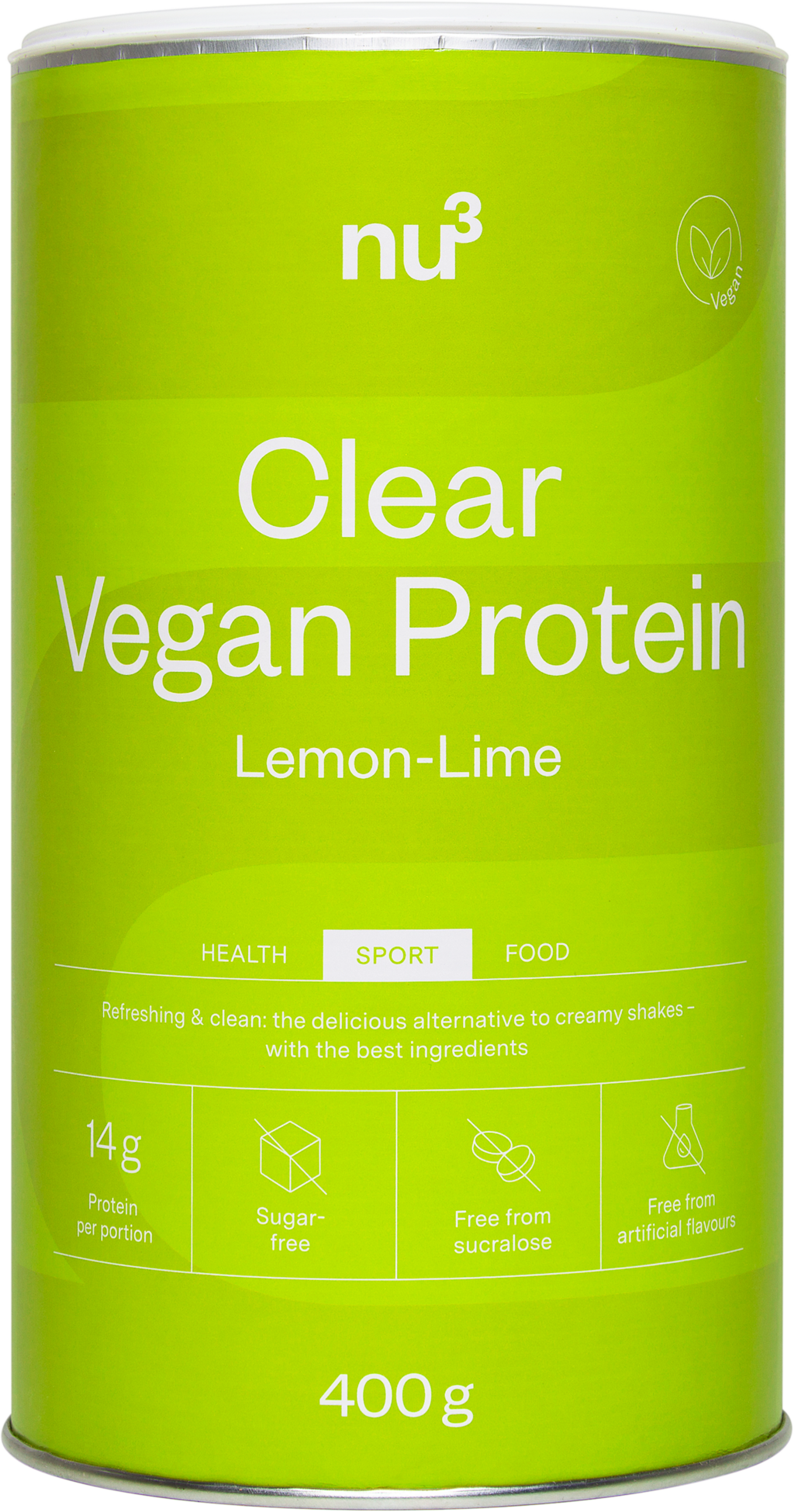 nu3 Clear Vegan Protein Lemon - 400 g