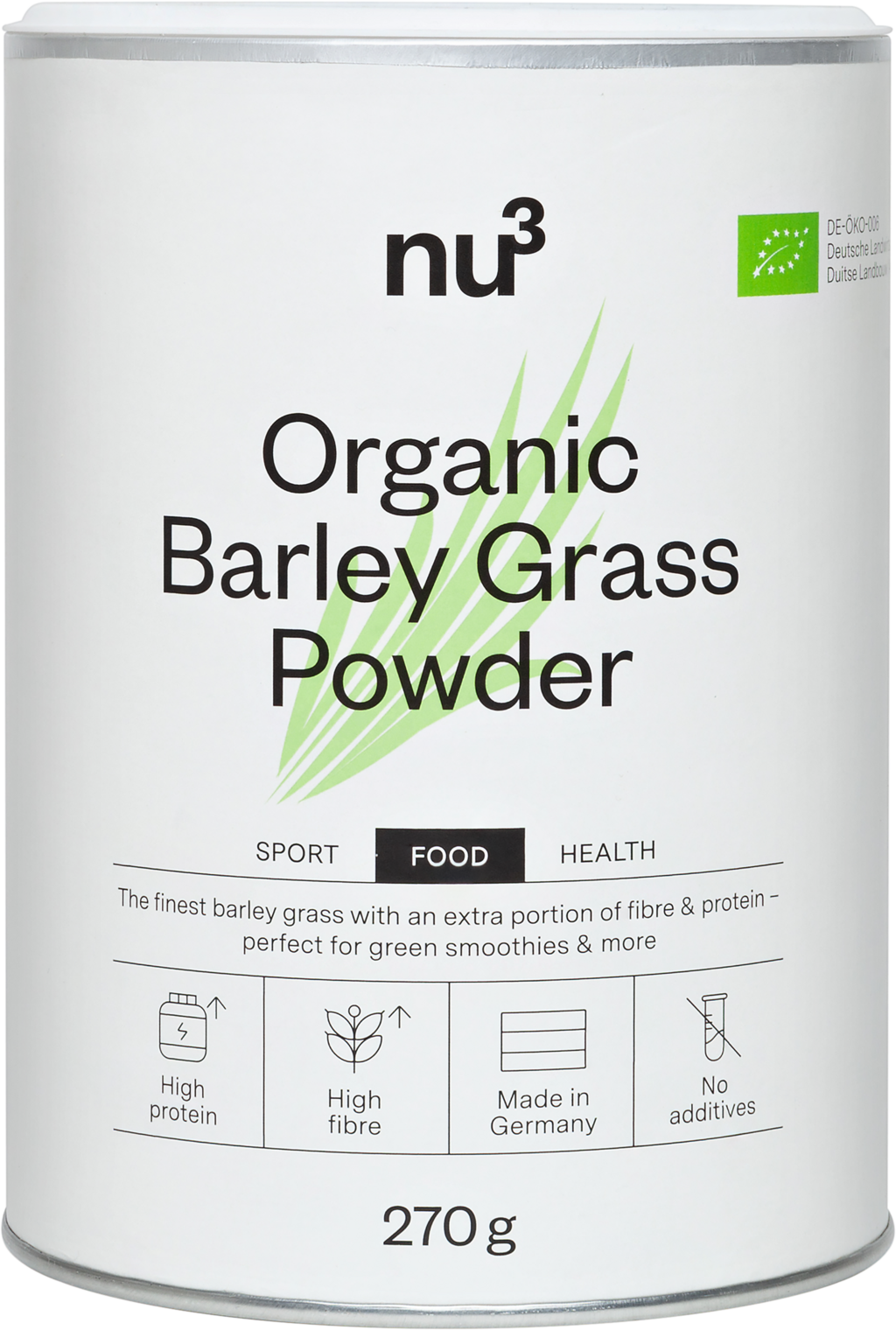 nu3 Bio Barley Grass Powder - 270 g