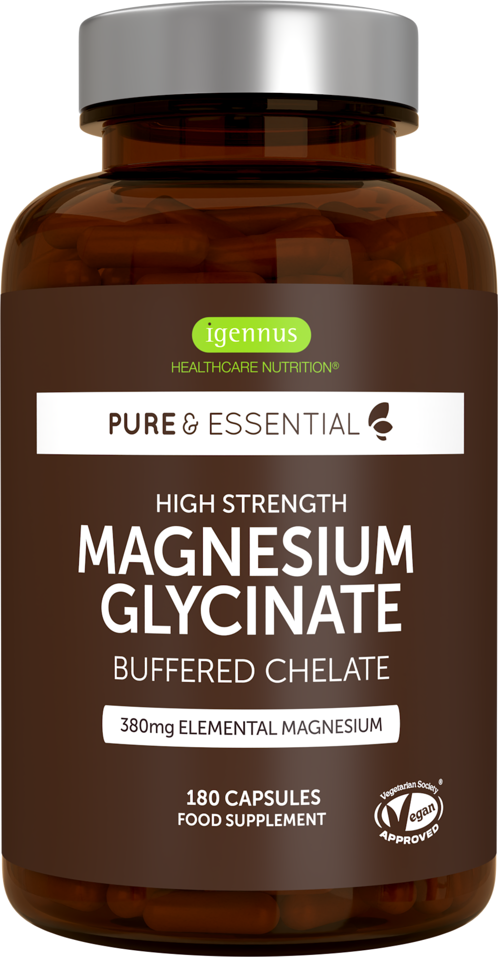 Igennus High Strength Magnesium Glycinate - 180 Cápsulas